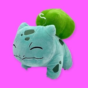 Pokemon Sleeping Bulbasaur Blue Green Plush Toy